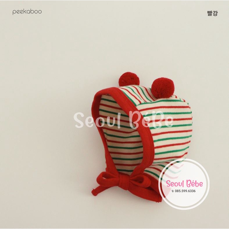 Mũ bông/tuần lộc Chris Peekaboo made in Korea