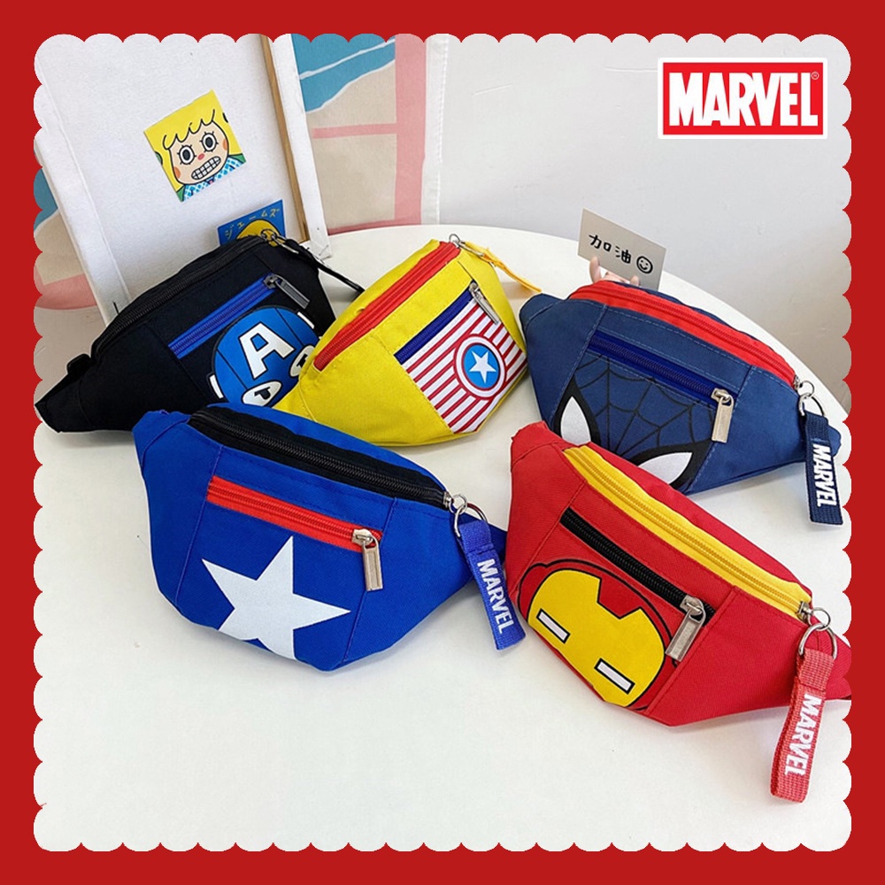 Marvel Túi Đeo Chéo Họa Tiết Hoạt Hình Siêu Anh Hùng Dễ Thương Cho Bé