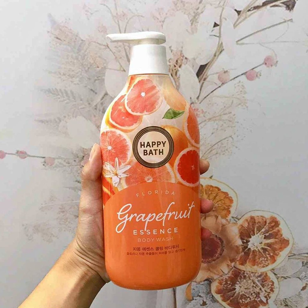 Sữa Tắm Dưỡng Ẩm, Trắng Da Hương Bưởi Happy Bath Grapefruit Essence Body Wash 900gr