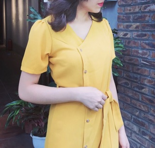 Váy lụa thắt eo ( chất đẹp)