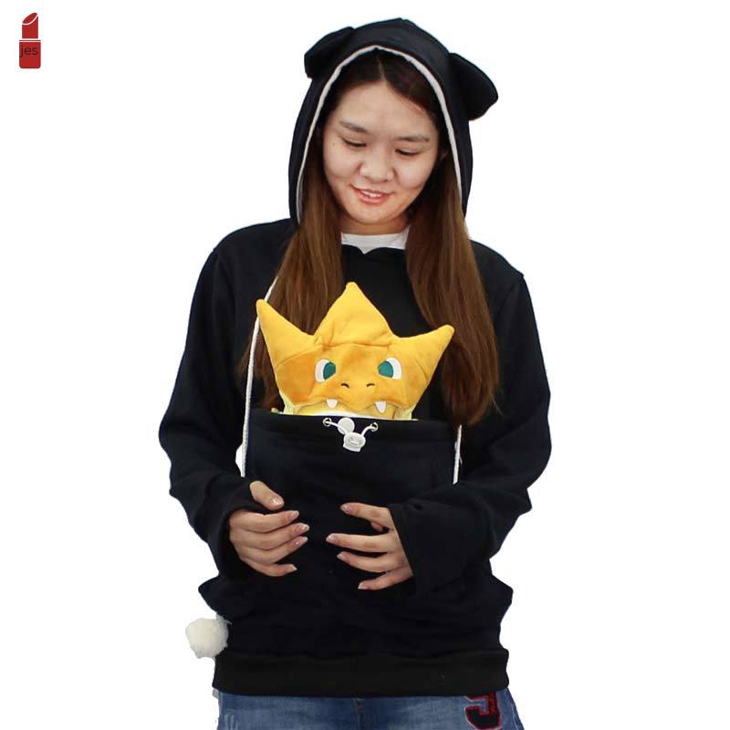 【COD】 Women Dog Cat Hoodies Sweatshirt With Cuddle Pouch Casual Kangaroo Pullover Tops | BigBuy360 - bigbuy360.vn