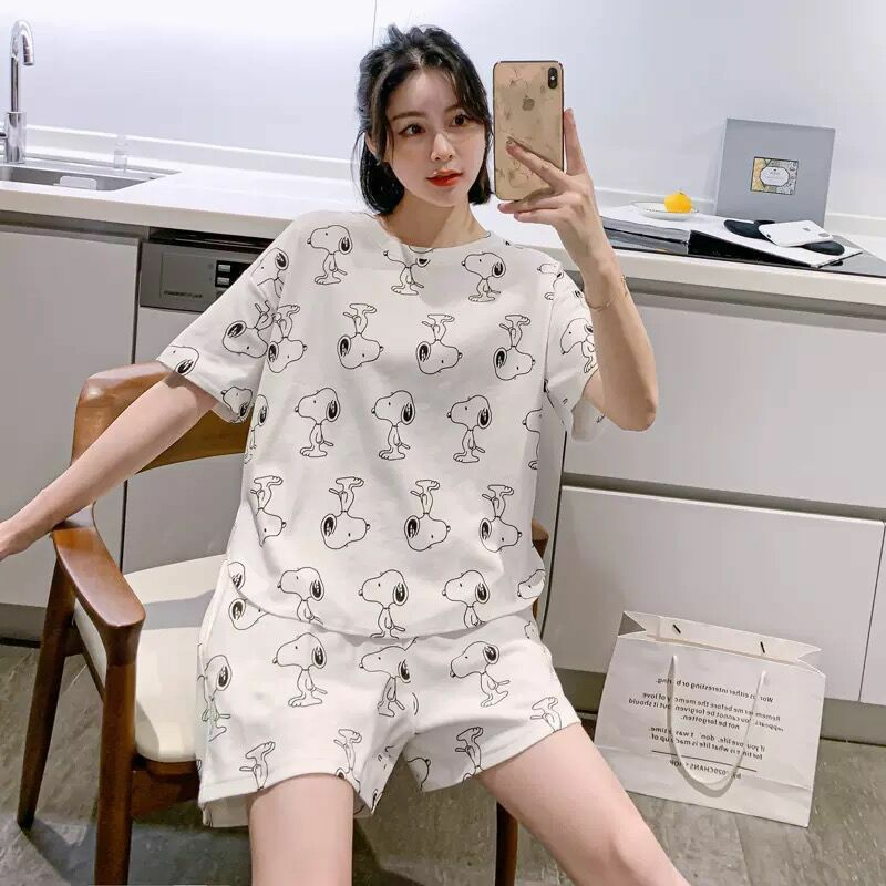 Đồ mặc nhà❤Freeship❤Đồ bộ ngắn nhiều hình thù đáng yêu.Đồ mặc nhà vải mềm mịn. | BigBuy360 - bigbuy360.vn