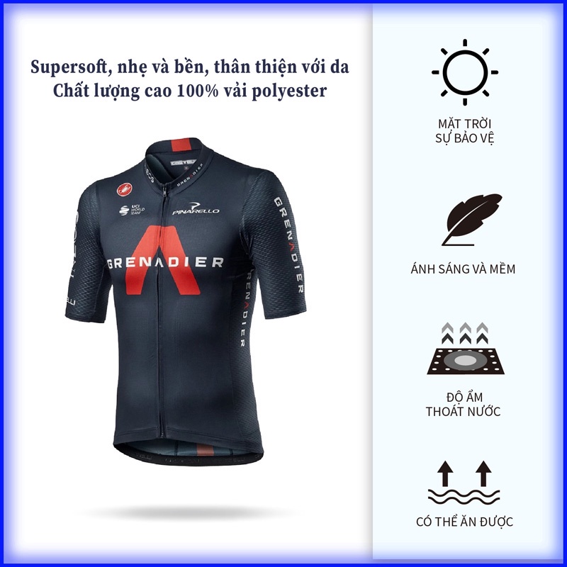NEOS Summer Road Professional New Cycling Jersey Set Áo khoác nam đi xe đạp Áo chống tia cực tím Jersey nhẹ và thoáng khí