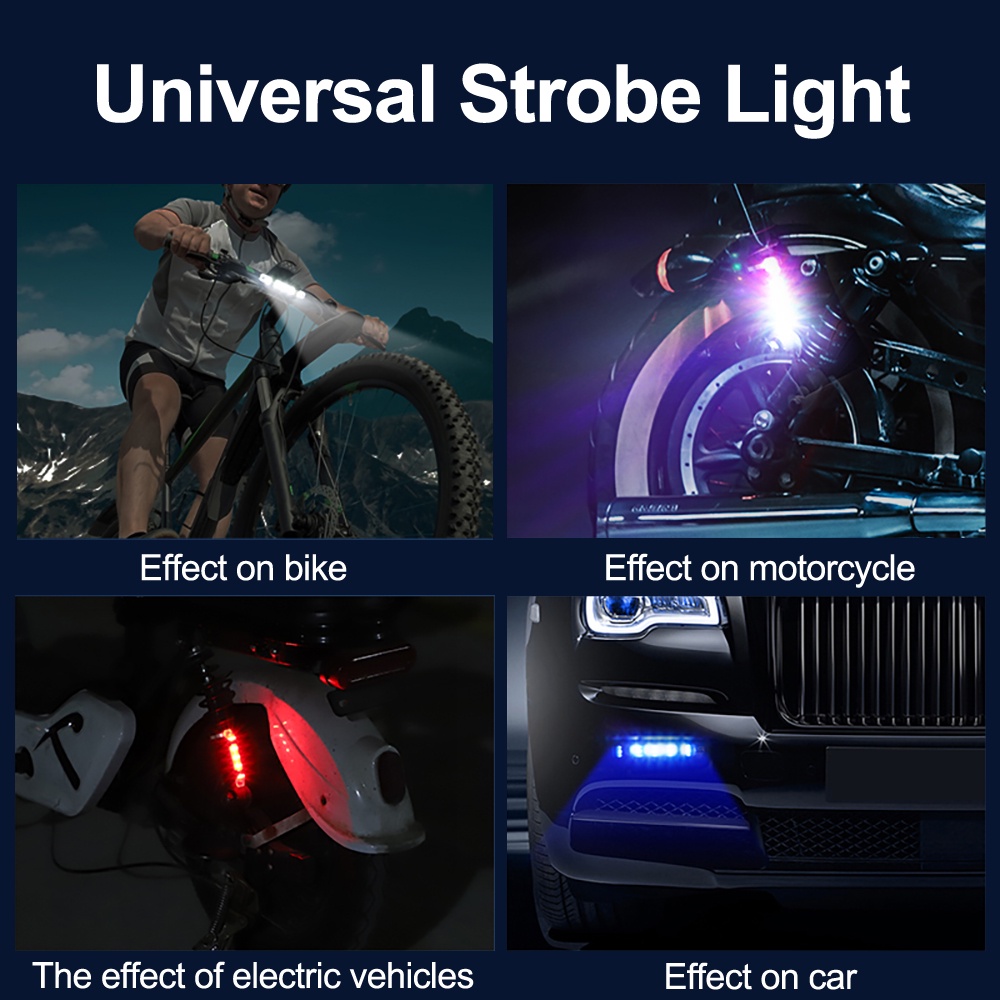 Đèn LED Tín Hiệu Không Dây Mini Cho Xe Đạp / Xe Máy / Scooter