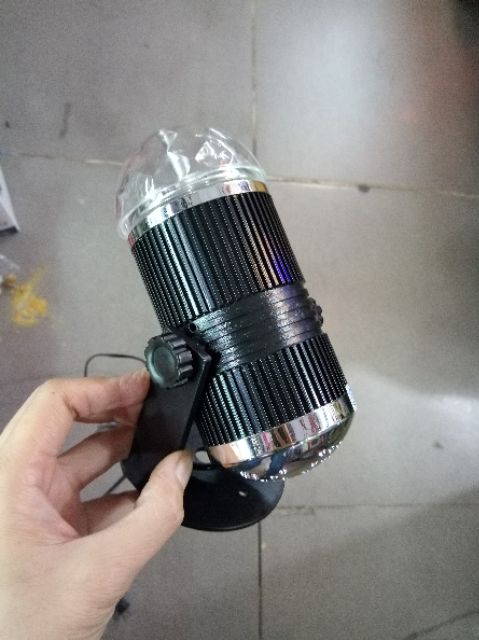 ( Có video) Đèn cầu quay led 7 màu .