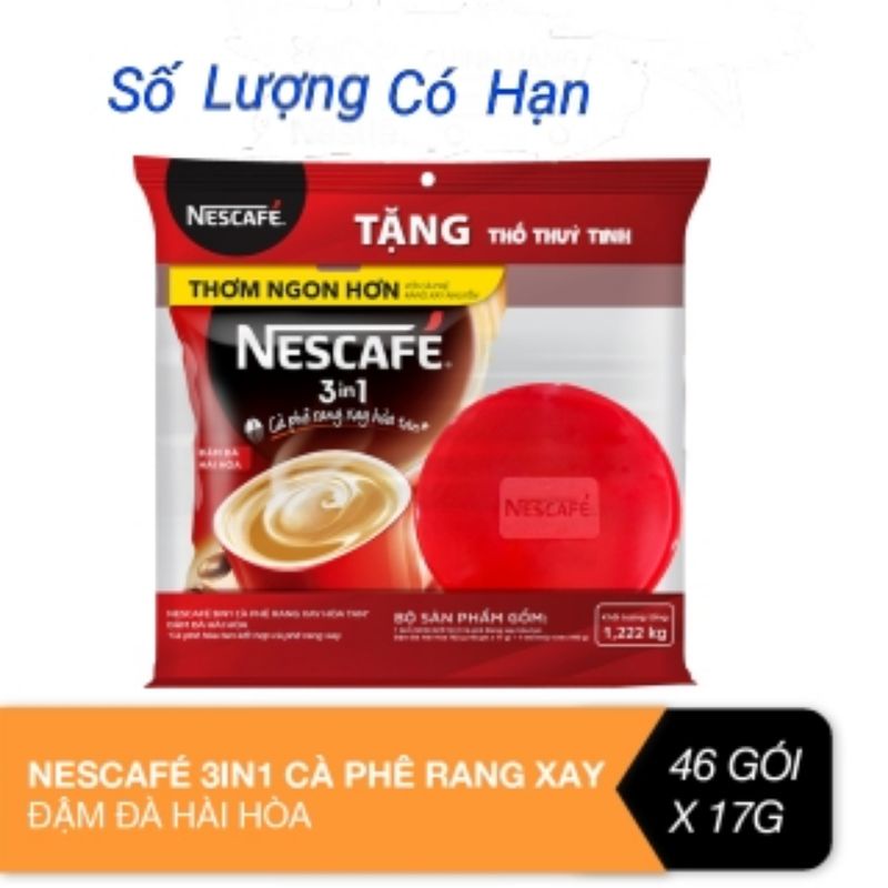[Mã GROXUAN1 giảm 8% đơn 150K] Túi 46 Gói Nescafé Đậm Đà Hài Hòa (17g) date mới .