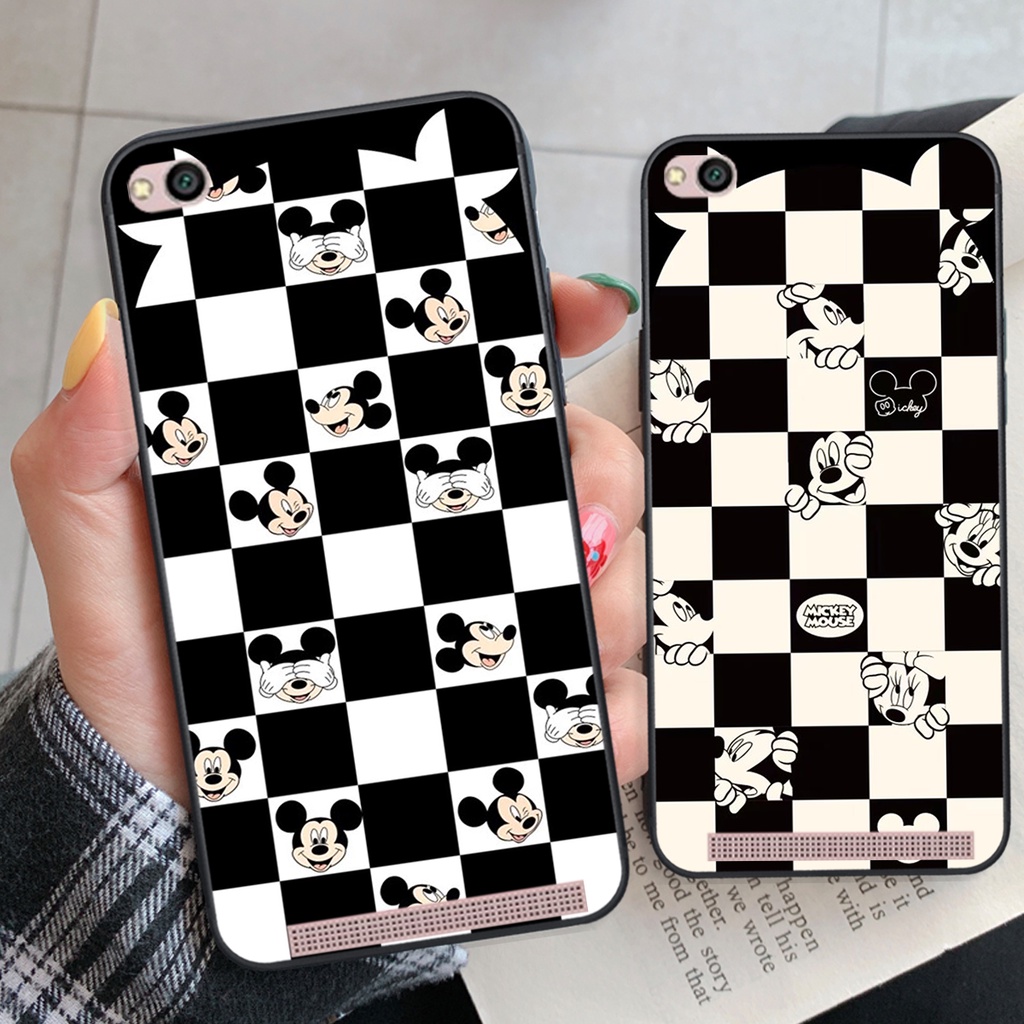 Ốp lưng Xiaomi Redmi 4A / 5A / 6A trái tim họa tiết caro, mikey họa tiết beabrick kaws cute