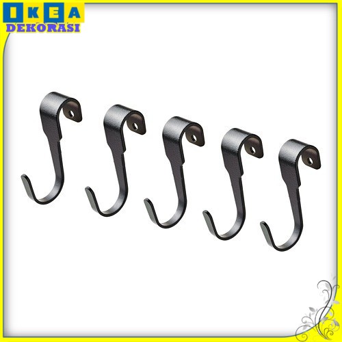 Bộ 5 Móc Treo Đồ Dùng Nhà Bếp Màu Đen Tiện Dụng