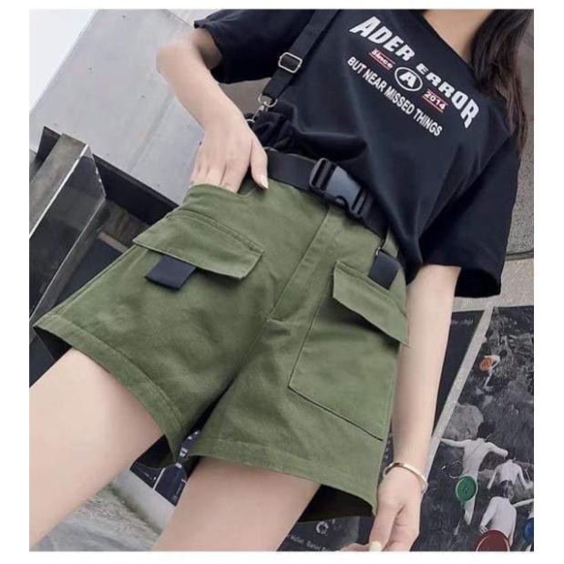 [GiáHủyDiệt] Quần short kaki kèm dây đai