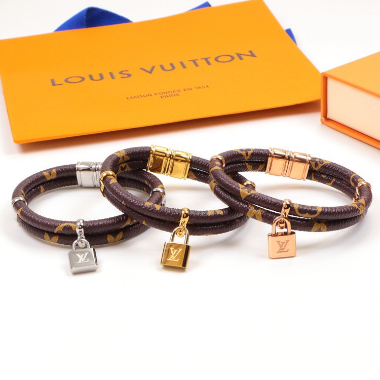Lock Pendant Magnetic Leather Bracelet Fashion Belt Titanium Steel Bracelet Couple Jewelry