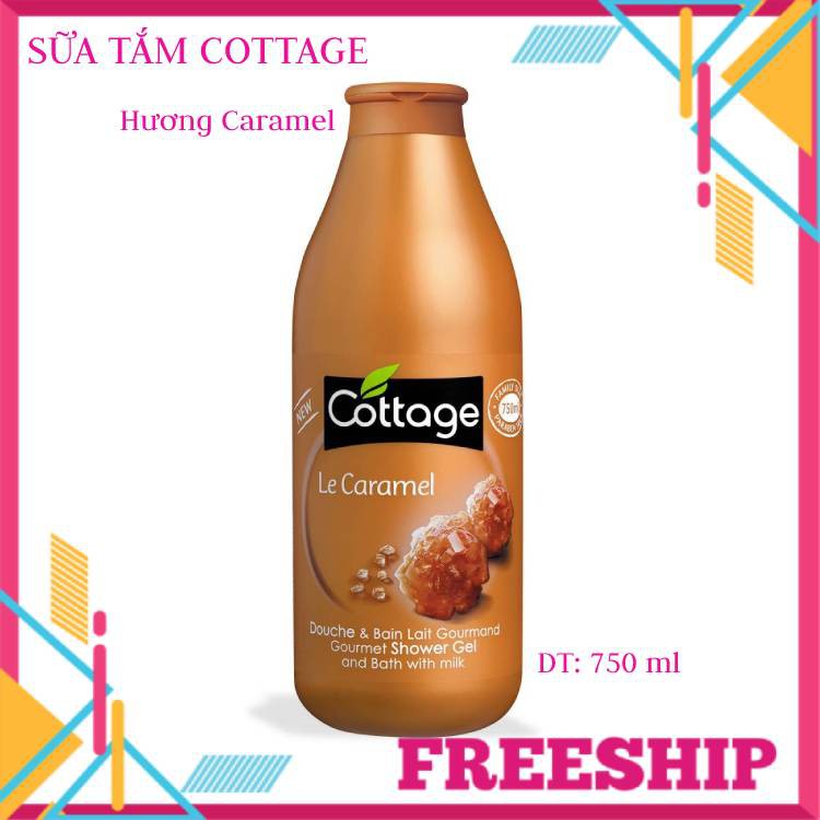 Sữa tắm Cottage 750ml Pháp Hương Caramel