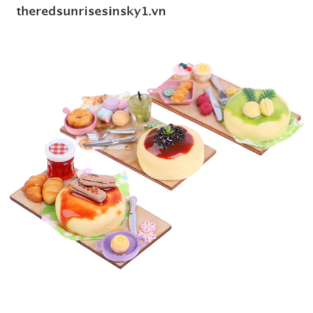 1 mô hình bánh phô mai tỉ lệ 1:12 trang trí nhà búp bê