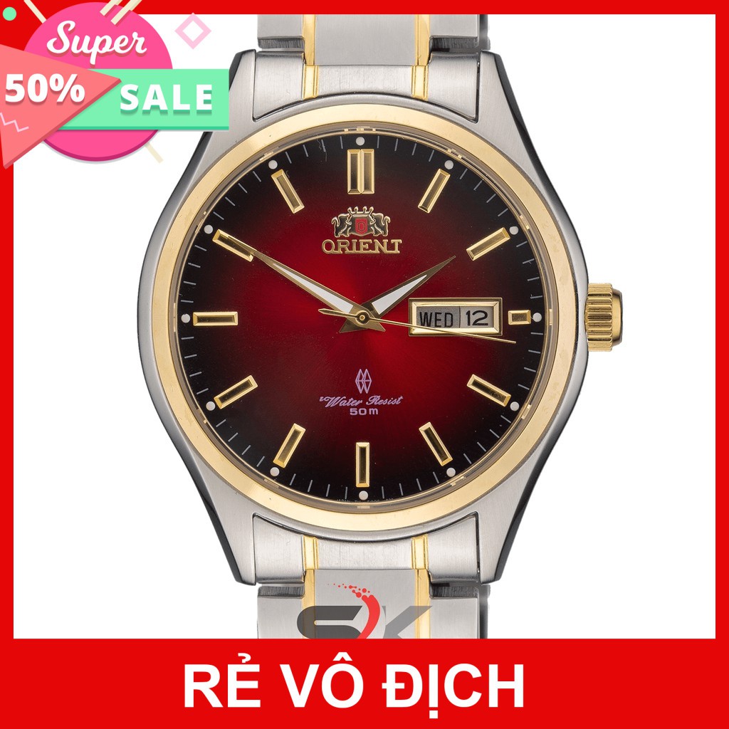 Đồng Hồ Cơ Nam Orient Classic Mặt Đỏ Đô Cổ Điển Vỏ Demi Automatic ORCV01DOSẵn Hàng