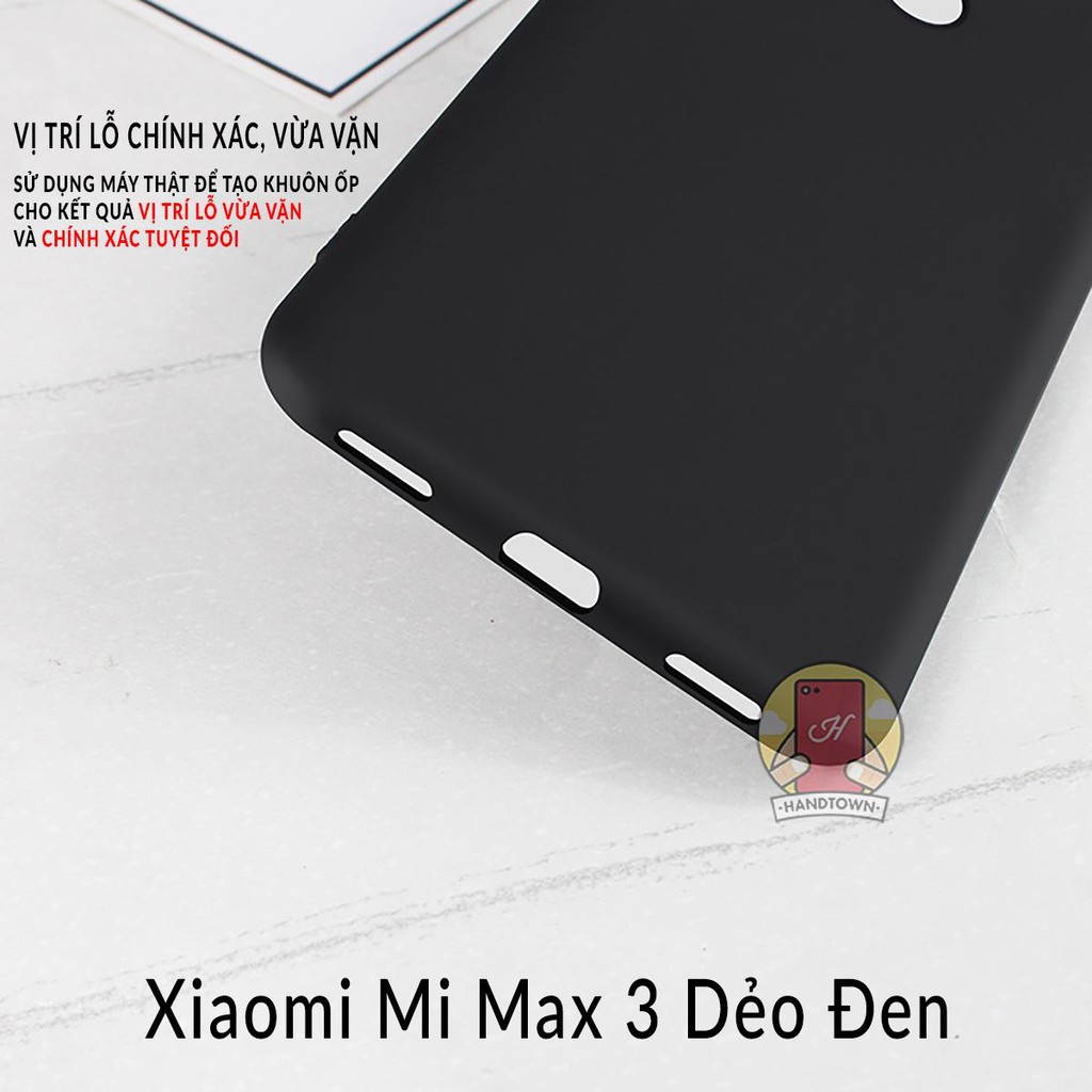 Ốp lưng Xiaomi Mi Max 3 silicone cao cấp dẻo nhám chống trầy