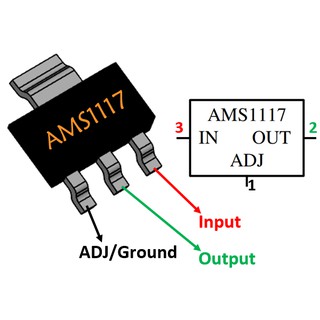 Module - Mạch Nguồn Giảm Áp AMS1117 đầu ra 3.3v 5v