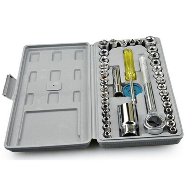 Bộ khấu mở siết ốc và bugi 40 chi tiết loại tốt