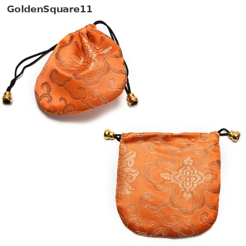 1 Túi Satin Thêu Hình Đám Mây Truyền Thống Trung Hoa Goldsquare11