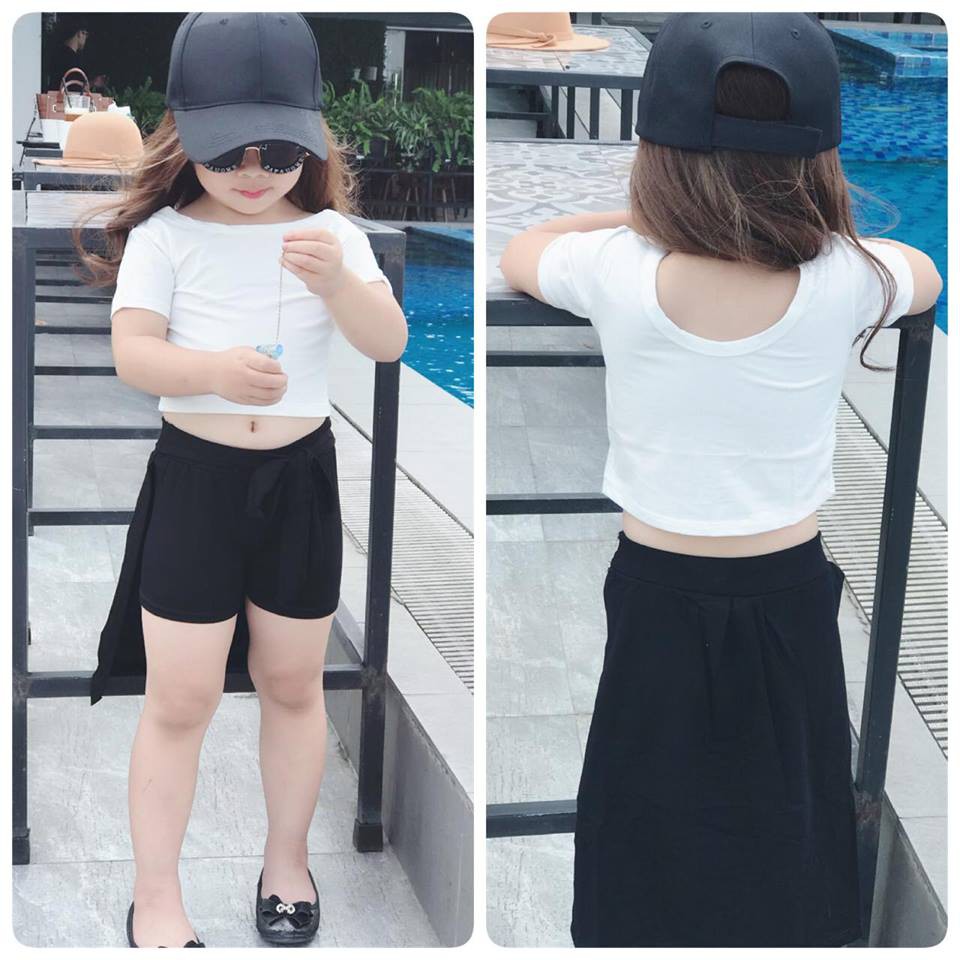 Bộ áo croptop quần kiểu