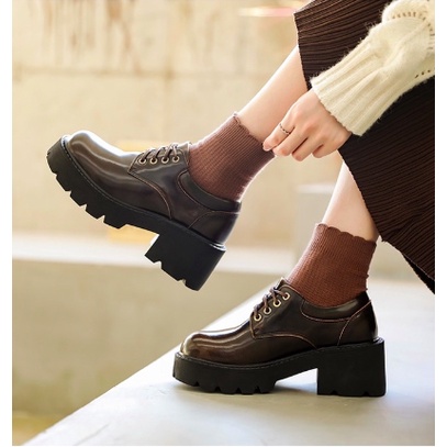 Platform Original shoes - Giày da bò nữ phong cách vintage, retro