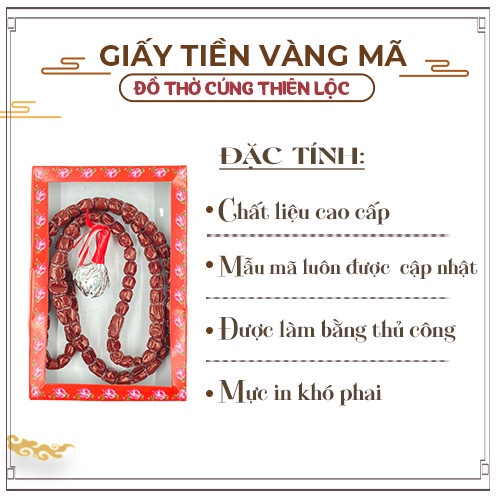 Phụ Kiện Cúng Dạng Chuỗi Phật Bằng Giấy - Hàng Mã Thiên Lộc