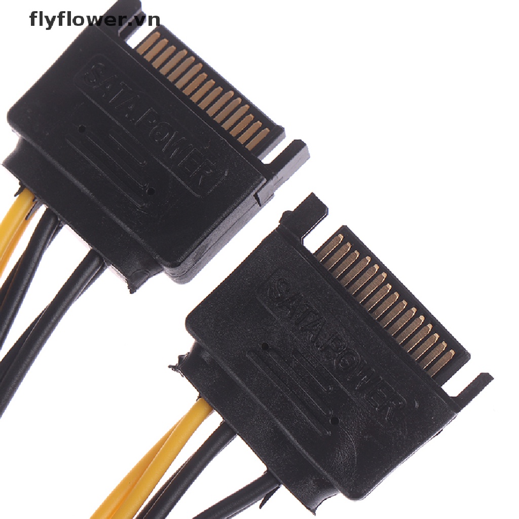Dây cáp nguồn PCI-E chuyển đổi 15pin SATA Male sang 8pin(6+2) dài 20cm | BigBuy360 - bigbuy360.vn