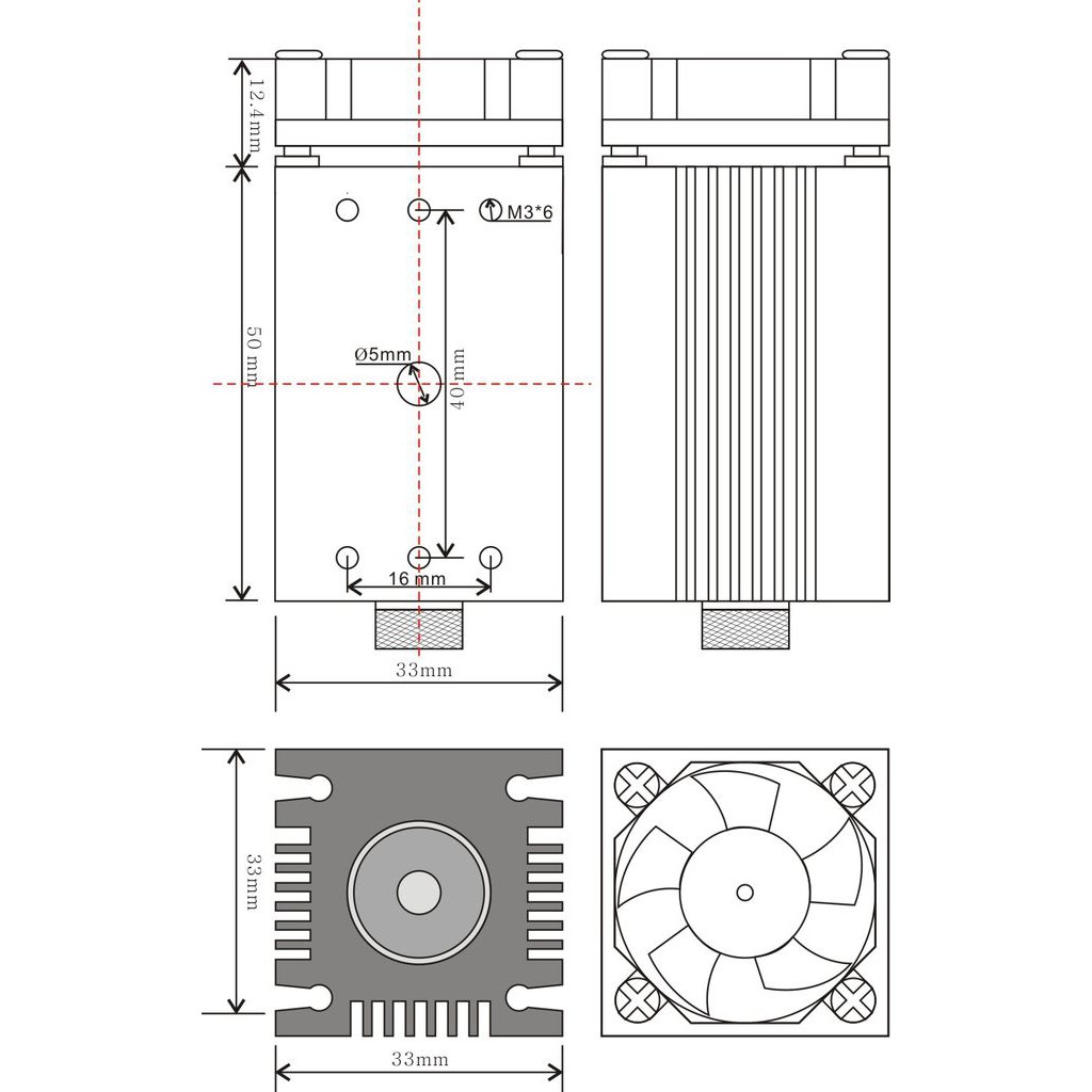 Đầu cắt Laser Diot 2,5W