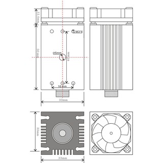 Đầu cắt Laser Diot 2,5W