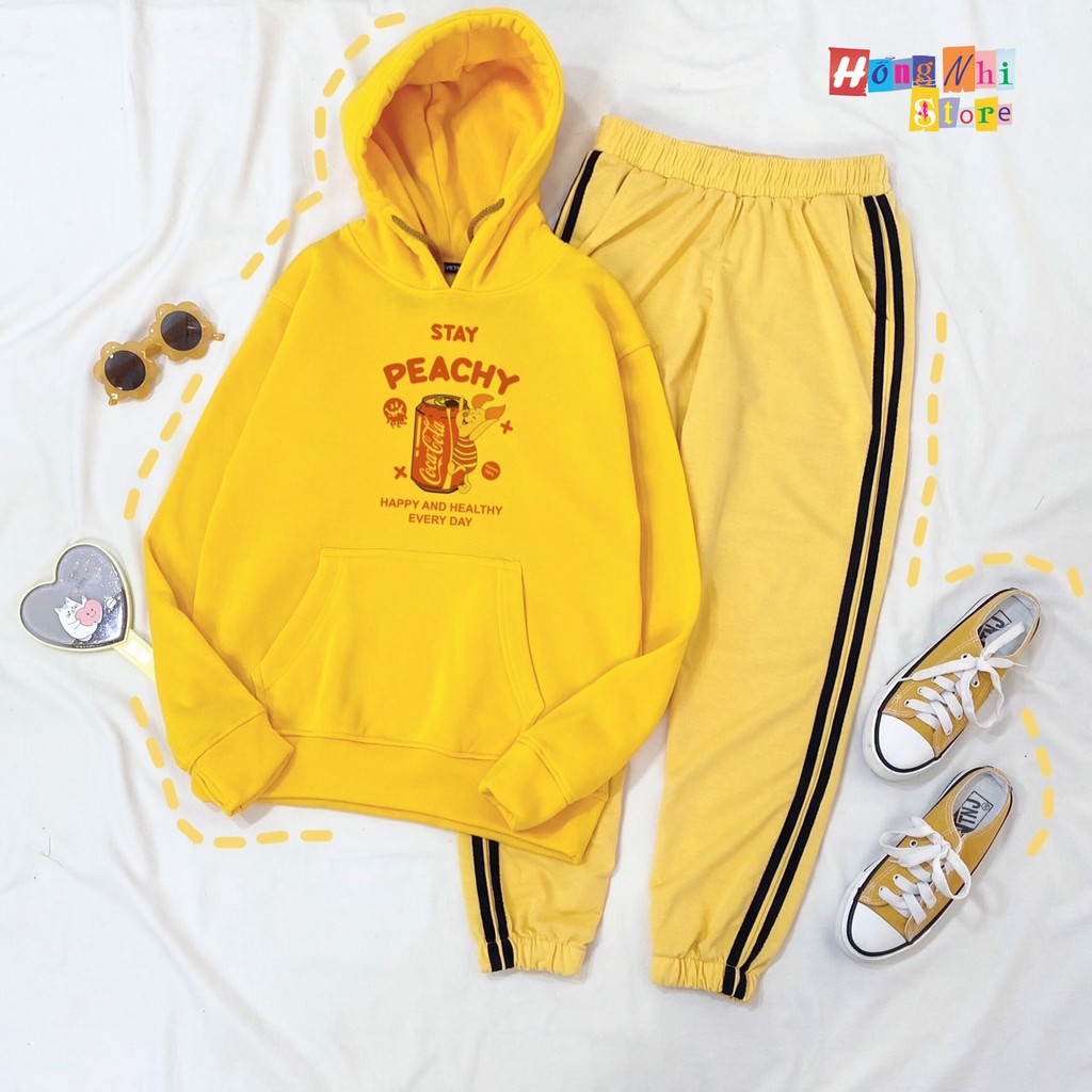 Quần Jogger Line Ulzzang Unisex Jogger Vàng 2 Sọc Đen Dáng Rộng - MM