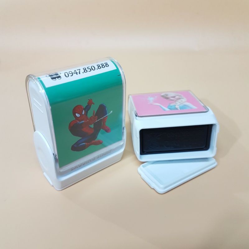 Con dấu in lên Quần Áo - BD3814. Sử dụng mực không phai trong nước. Đánh dấu tên lên quần áo, để tránh nhầm lẫn thất lạc