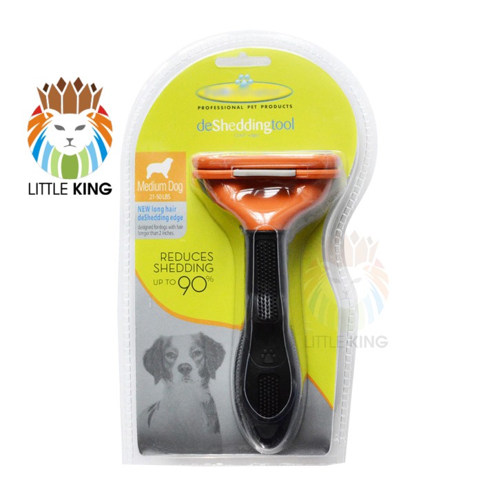 Lược chải lông cho chó mèo deShedding Furminator có nút bấm Little King pet shop