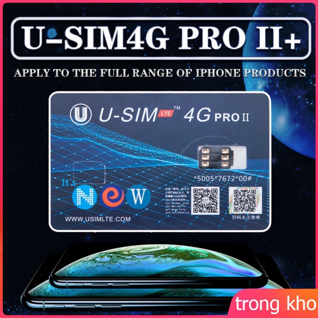 Sim điện thoại U-SIM4G Pro II Nano-SIM mở khóa tương thích với iOS 12 iPhone XS Max