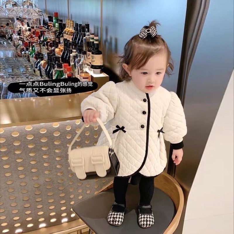 Áo khoác cho bé gái, áo khóc dạ trùm mông siêu xinh da lì