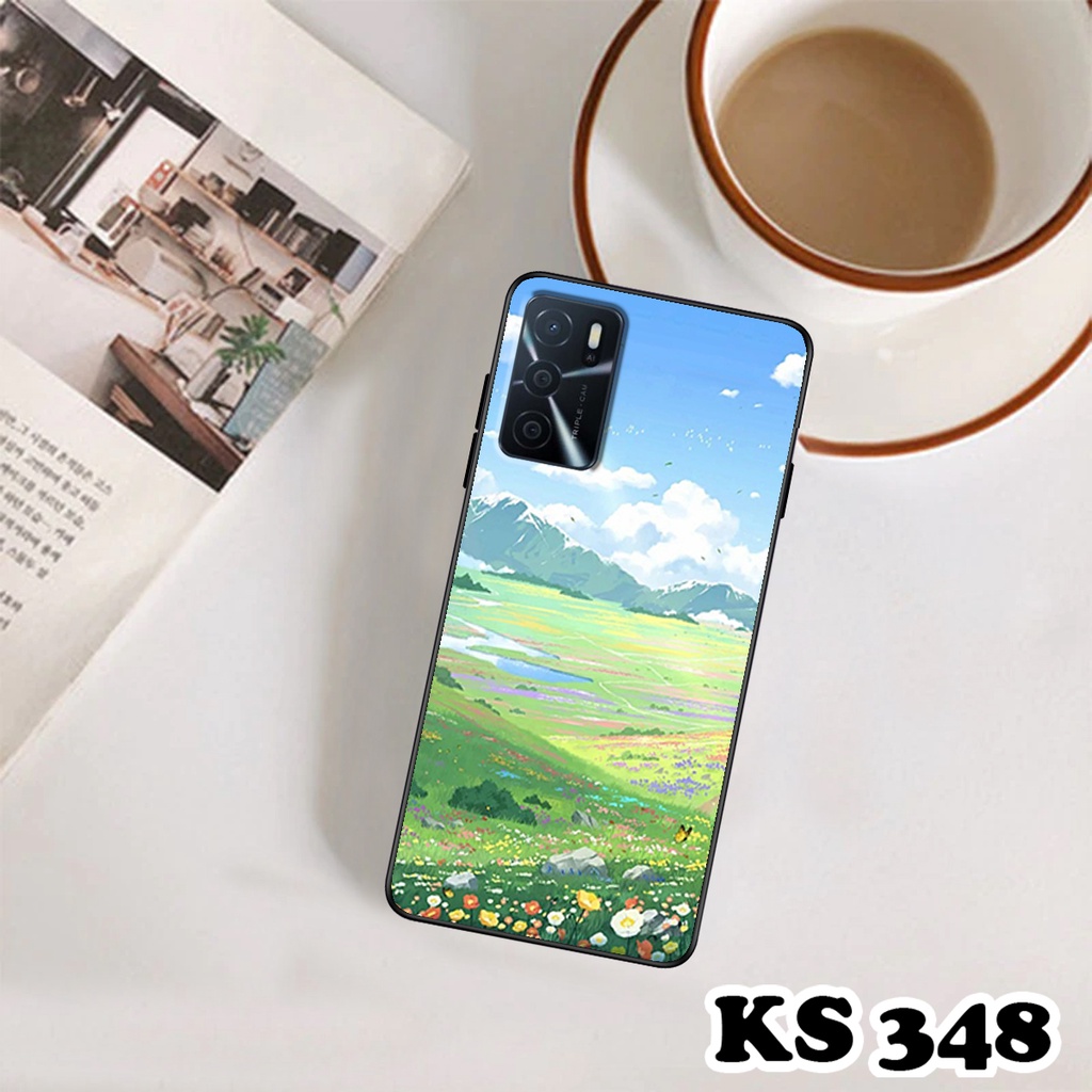 Ốp lưng Oppo A16 - Oppo A16k - Oppo A16s - Opp A16e - Ốp in hình Cánh đồng hoa - Chất liệu TPU siêu bền