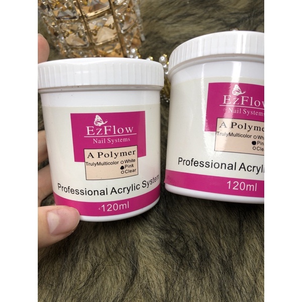 Bột đắp móng Ezflow 120ml chính hãng sẵn đủ màu white,pink,clear