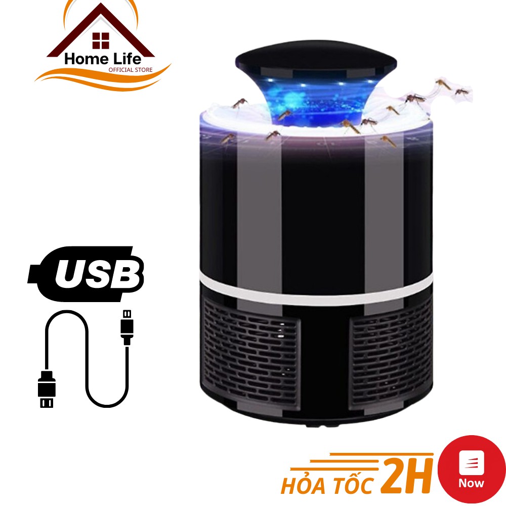 Đèn Bắt Muỗi Thông Minh Hình Trụ Mosquito Killing Dùng Nguồn USB Cao Cấp Công Nghệ Đèn LED Tiện Dụng