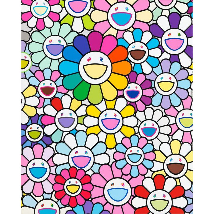 12 Sticker hình bông hoa mặt cười Takashi Murakami 𝑭𝒓𝒆𝒆𝒔𝒉𝒊𝒑 chống nước, dán laptop, điện thoại, đàn guitar, mũ bảo hiểm
