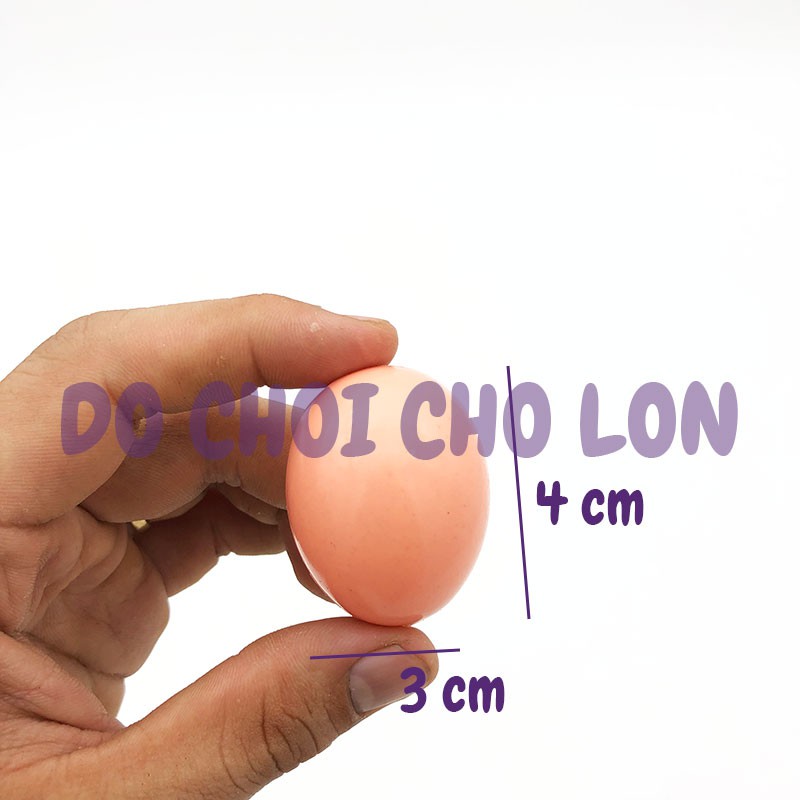 Bộ đồ chơi 20 quả trứng gà bằng nhựa túi lưới SIZE 4x3 cm