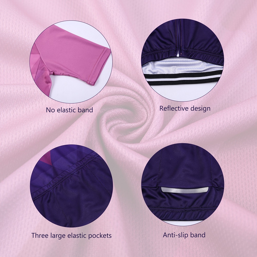 Set Đồ Thể Thao Chạy Xe Đạp Ngắn Tay Chuyên Dụng Dành Cho Nữ