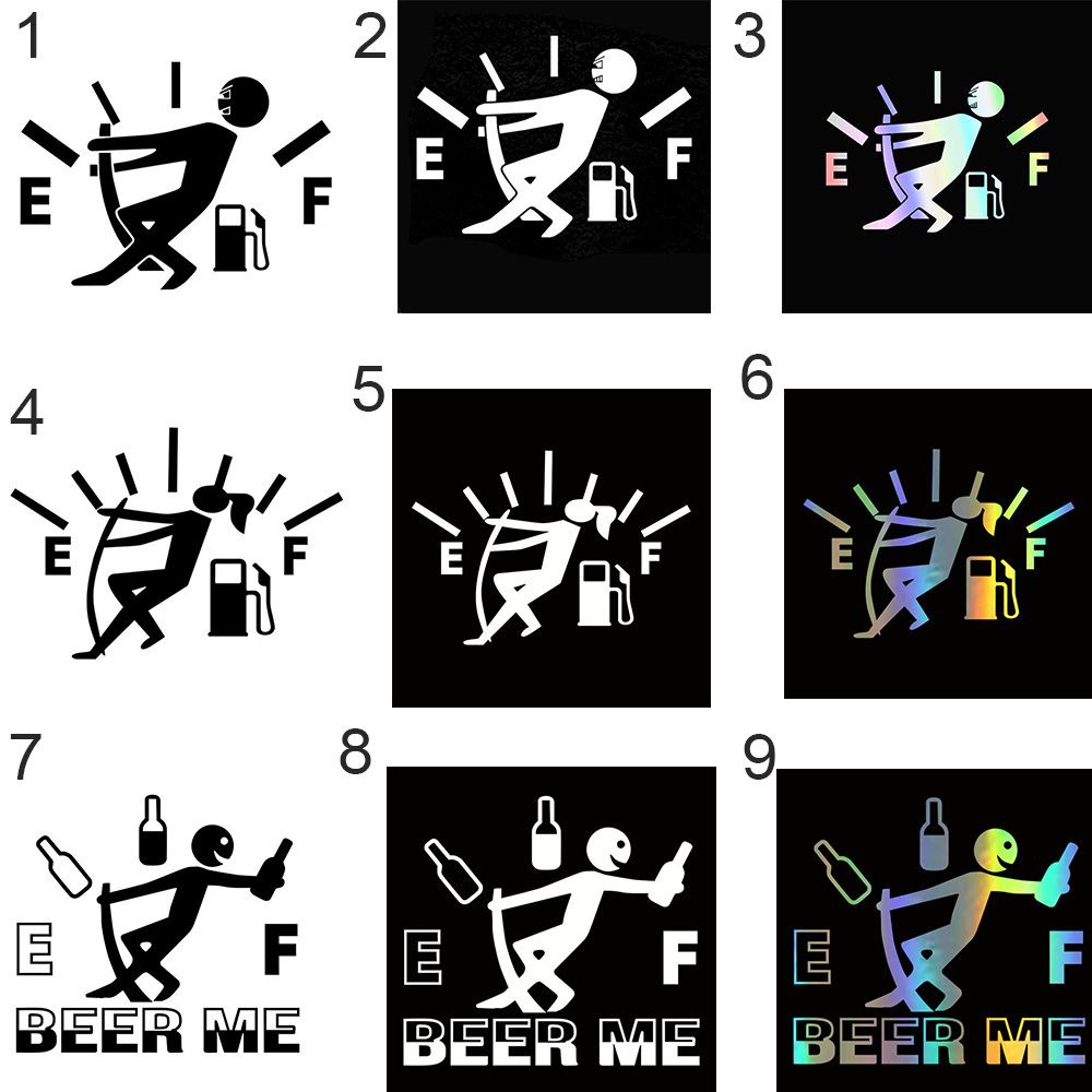 Miếng dán trang trí xe hơi phản quang họa tiết vui nhộn