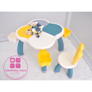 Bộ bàn ghế học Lego hoa anh đào HONPER / HOLLA CHO BÉ