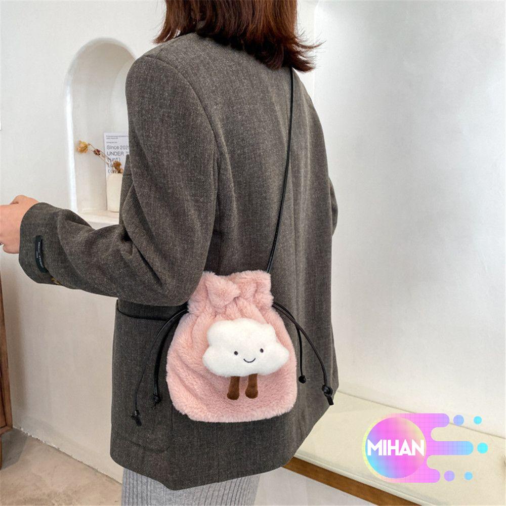 Túi đeo chéo dây rút mini hình đám mây dễ thương MIHAN1
