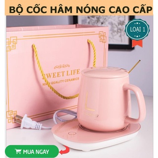 Cốc Làm Nóng, Đế Hâm Nóng Và Giữ Nhiệt cafe, sữa, đồ uống - Đế hâm nóng cốc điện tử kèm ly uống cà phê