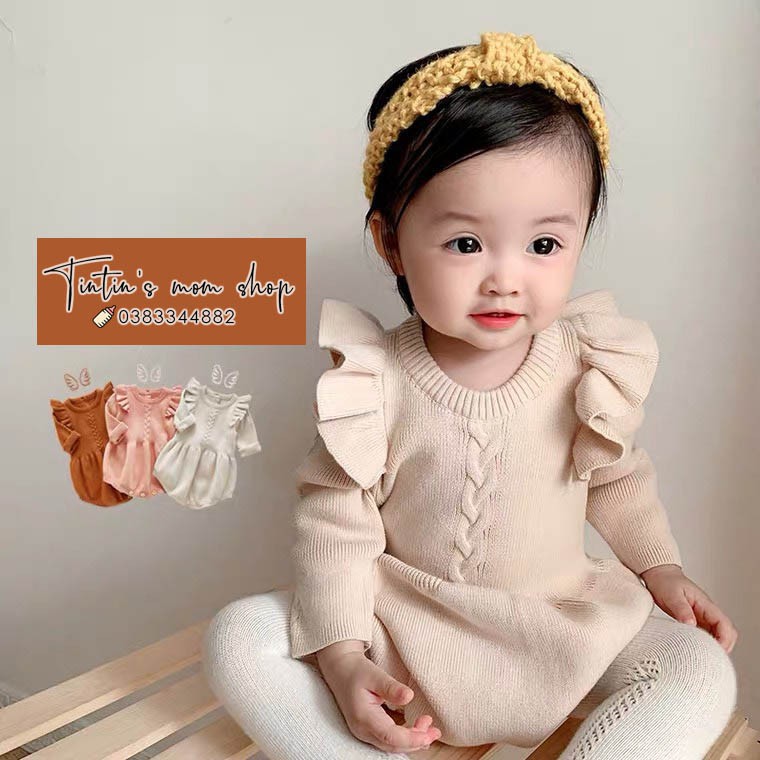 Bộ body len cánh tiên cho bé gái 3-24M