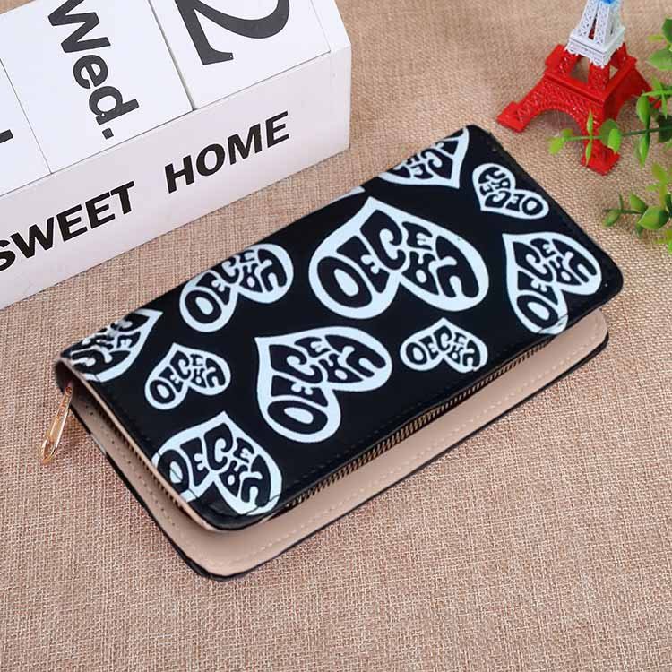 MẪU MỚI NHIỀU NGĂN   Ví nữ đẹp cầm tay đựng tiền điện thoại thời trang cao cấp HÀN QUỐC HỌA TIẾT TRÁI TIM SL