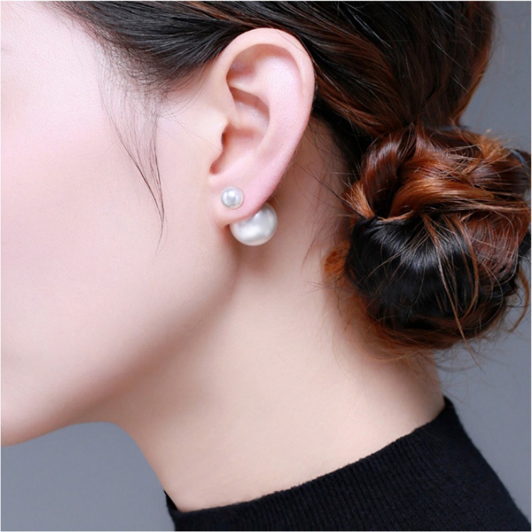 Khuyên Tai Đính Ngọc Trai Nhân Tạo Phong Cách Hàn Quốc