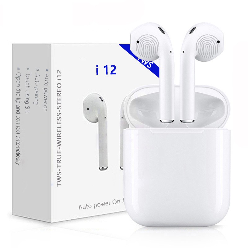 Tai nghe Bluetooth Inpods 12  I12  không dây  TWS 5.0，dùng cho IOS Android Tai nghe không dây Cảm Biến Vân Tay