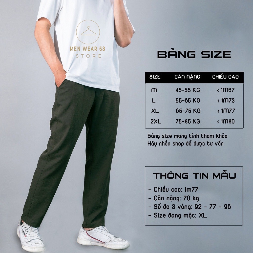 Quần đũi nam cao cấp Menwear68 Quần dài suông LINEN 4 màu