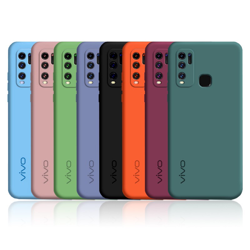 Casing Official Original Silicone Full Protection Soft Camera Protection Case Vivo Y51 Y31 Y51A Y53S Y33 Y50 Y30 Y30i Y20 Y20S Y20i Y20G Y20T Y12G Y12A Y12S 2021 Y11S Y17 Y15 Y12 Y11 2019 V11i V11 V15 Pro Z3i S1 Cover