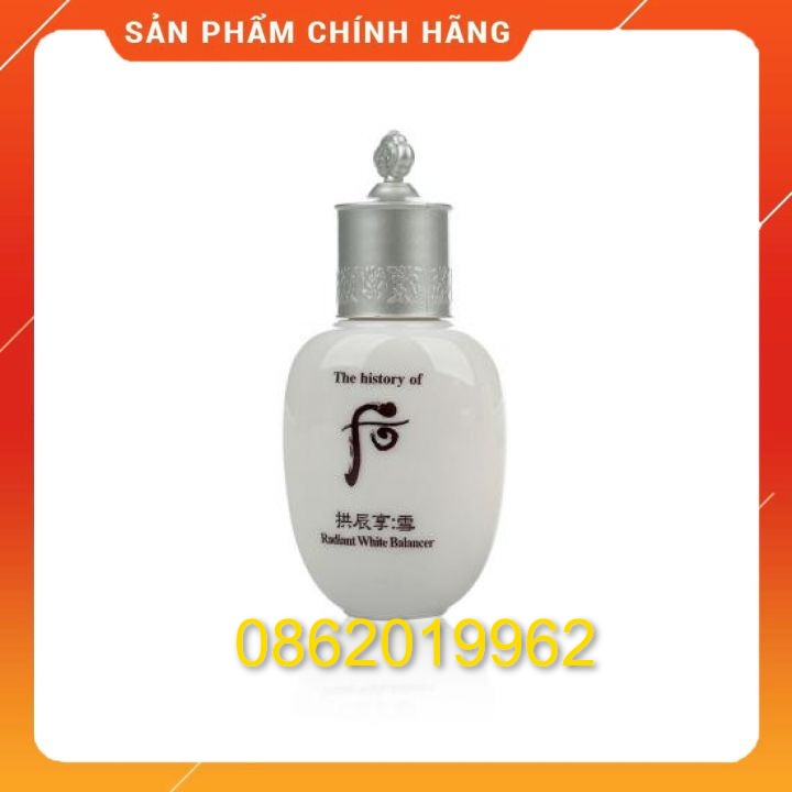 Nước Hoa hồng dưỡng trắng Whoo Gongjinhyang Seol Radiant White Balancer 20ml-𝗢𝗛𝗨𝗜 𝗡𝗨̛𝗢̛𝗡𝗚 𝗡𝗨̛𝗢̛𝗡𝗚