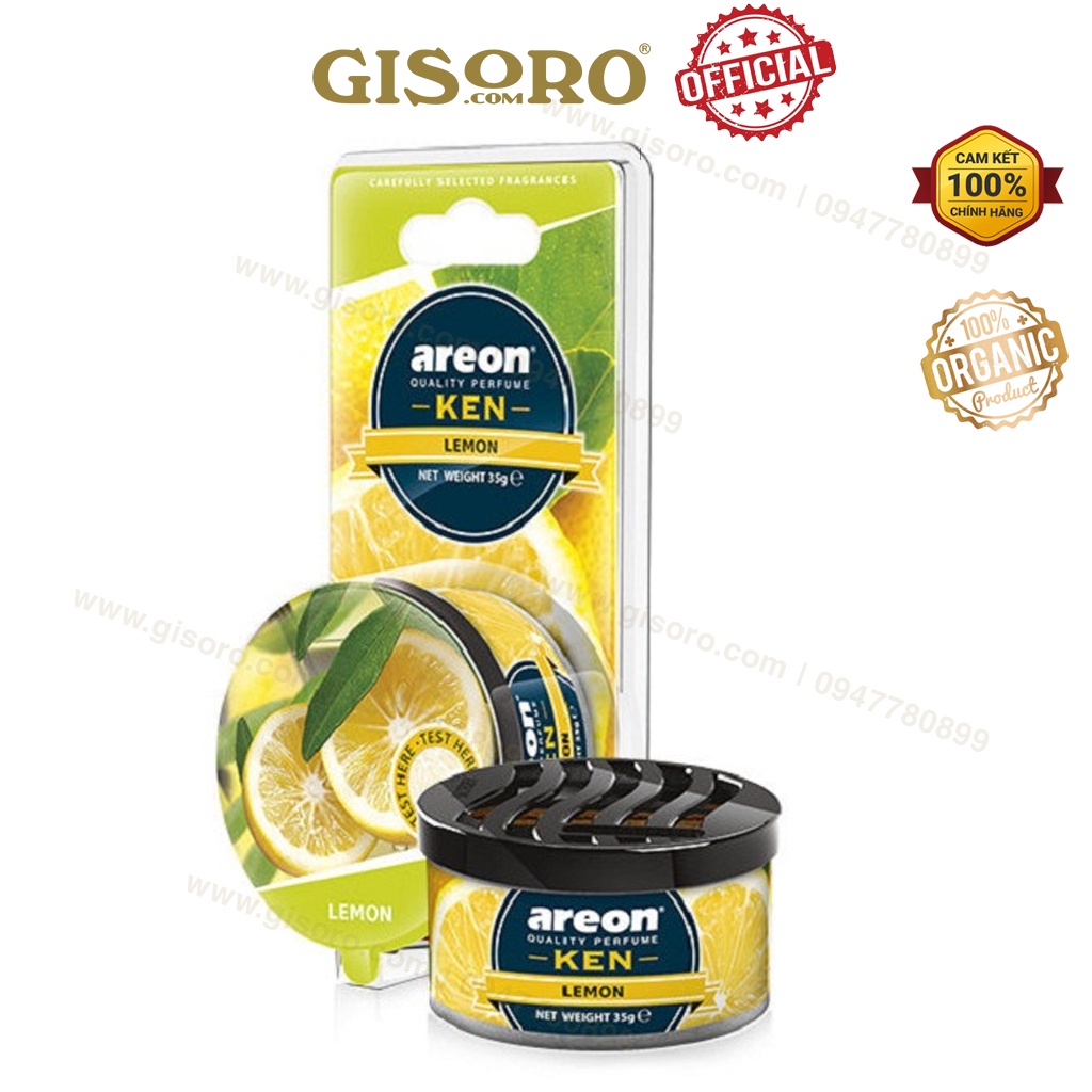 Sáp Thơm nước hoa Ô Tô AREON CHANH TÂY Khử Mùi Xe Hơi Cao Cấp nhập Khẩu Bulgaria